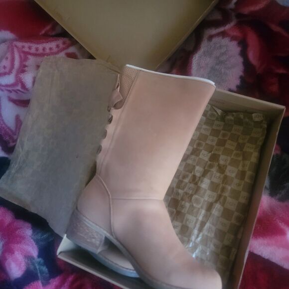 UGG CARY PUTTY CORSET WITH BOW AT THE BACK LEATHER BOOT US 7 / EU 37.5 / UK 5 - Picture 4 of 10